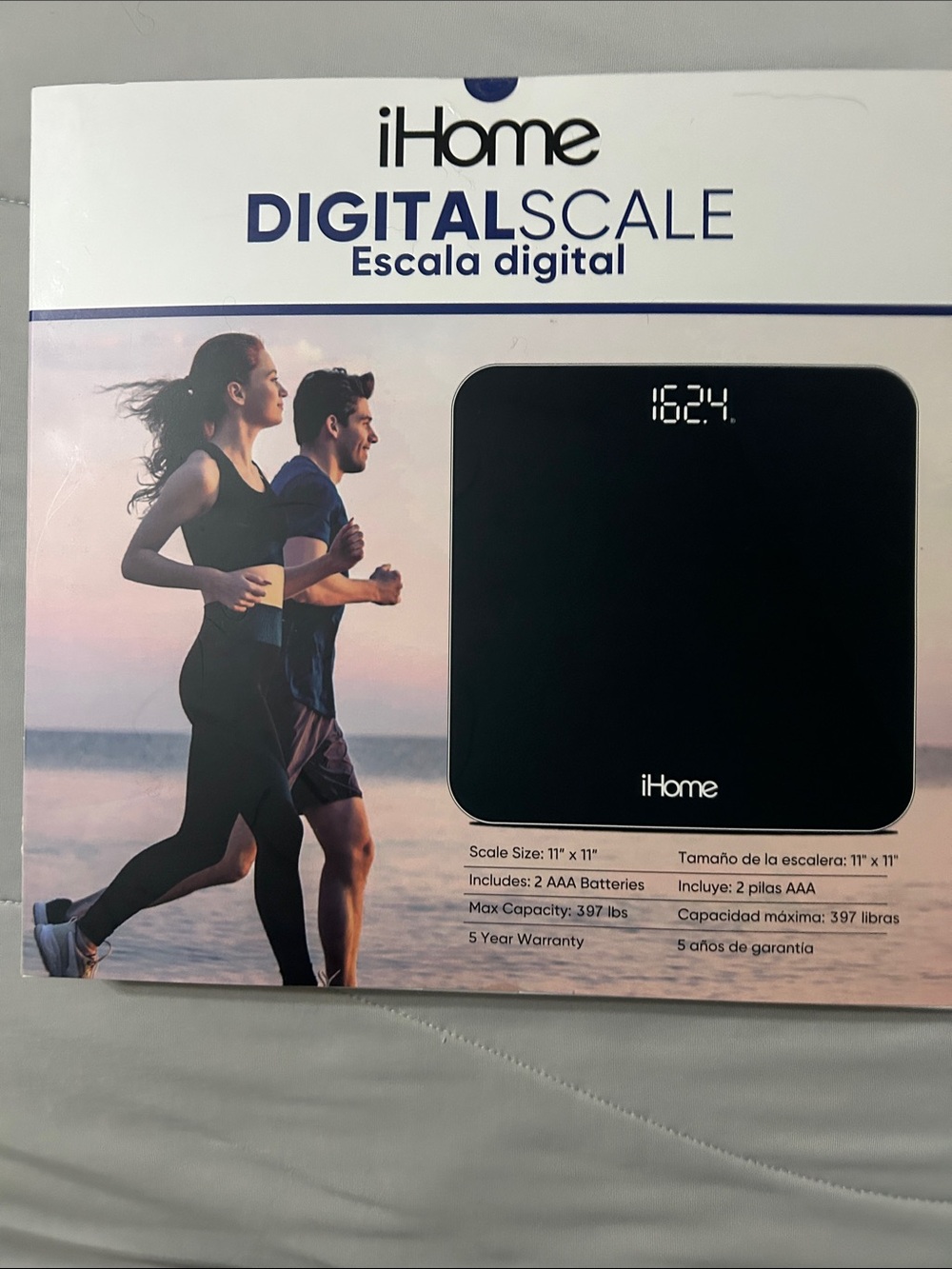 iHome Black Glass Digital Bathroom Scale
